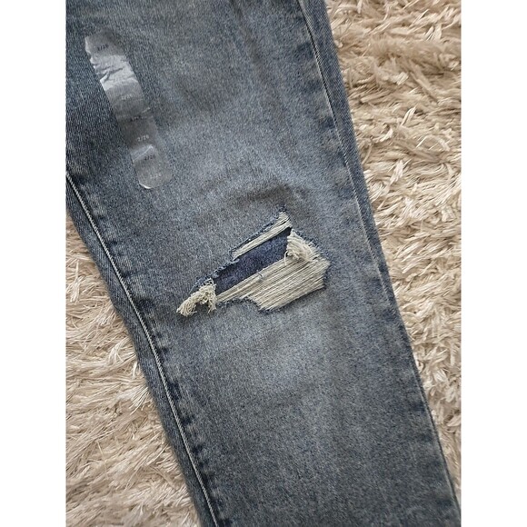 Gap Denim Girlfriend Jeans Womens Size 2 26 Distressed Raw Hem Acid Wash Womens - Picture 7 of 17